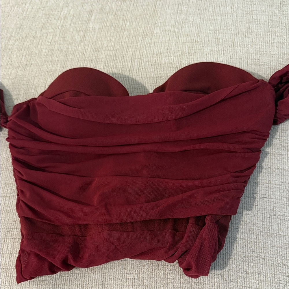 Windsor Burgundy Ruched Top